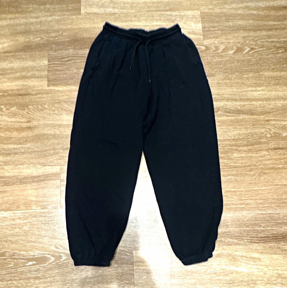 Old Navy Women's Solid Black Jogger Sweatpants, Drawstring, Tapered, S